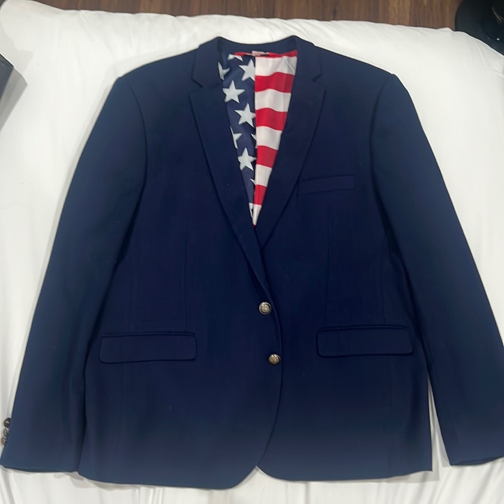 Navy American Flag Sport Coat